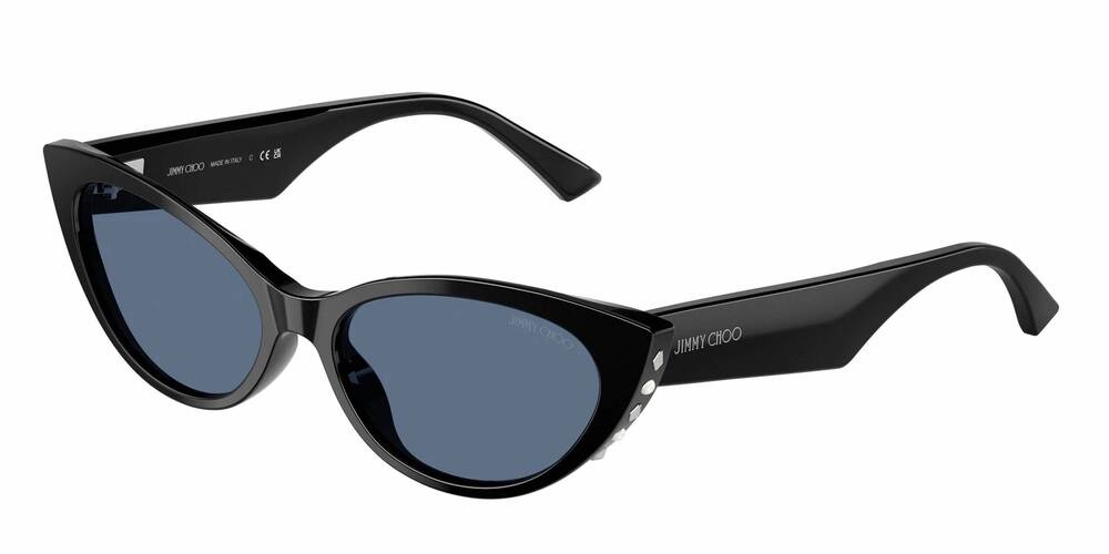 NEW JIMMY CHOO women's cat eye sunglasses in black/blue